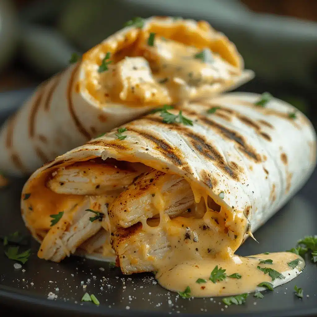 cheesy garlic chicken wraps preparation steps