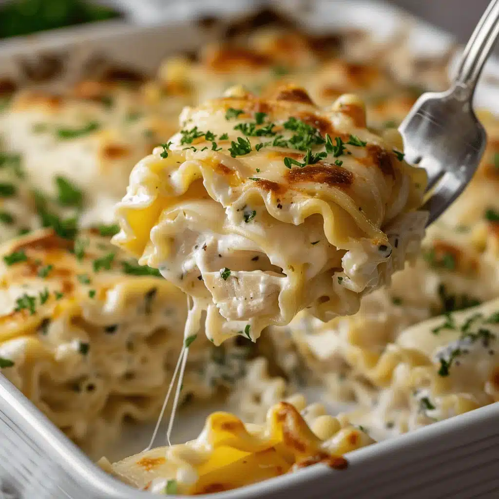 Chicken Alfredo Lasagna Roll Ups - featured image