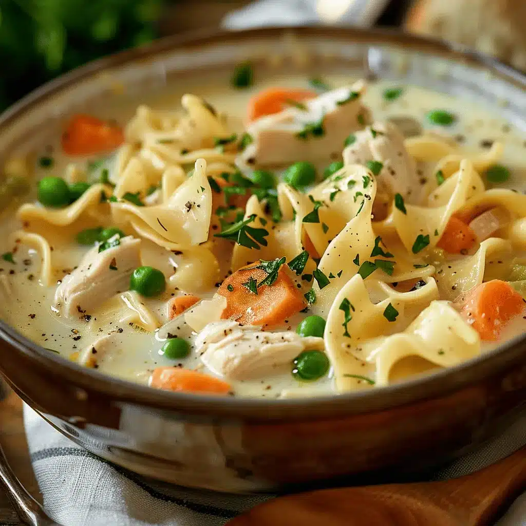 creamy chicken noodle soup preparation steps