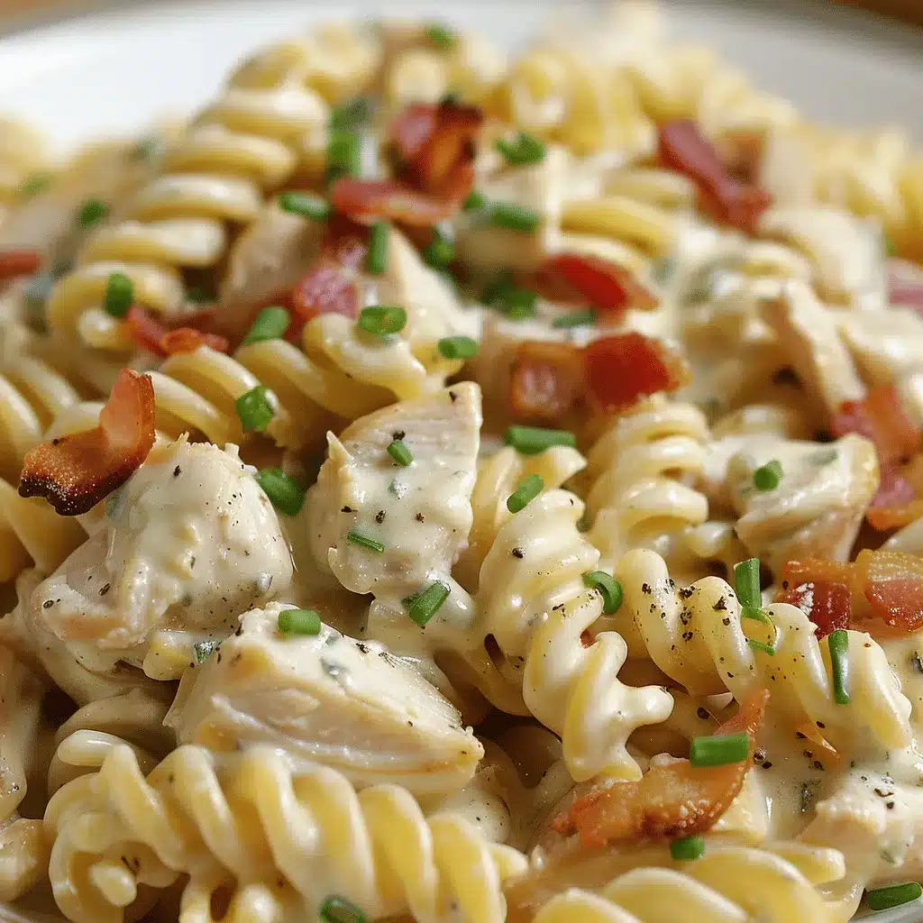 Easy Chicken Bacon Ranch Pasta preparation steps