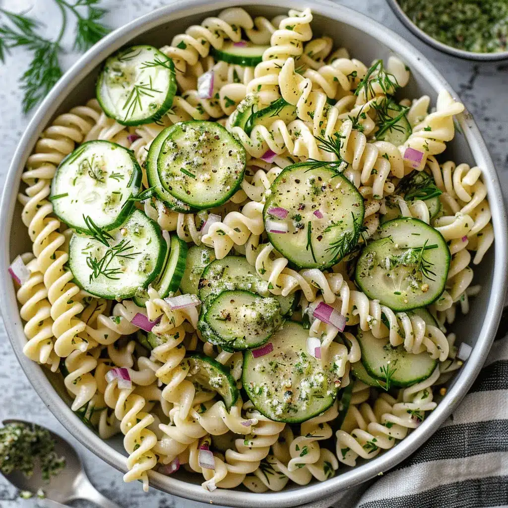 vegan cucumber pasta salad preparation steps