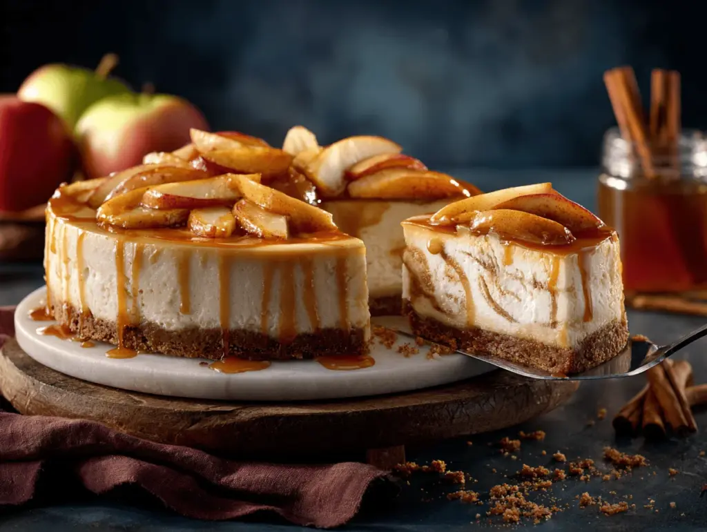 apple cider cheesecake - featured image