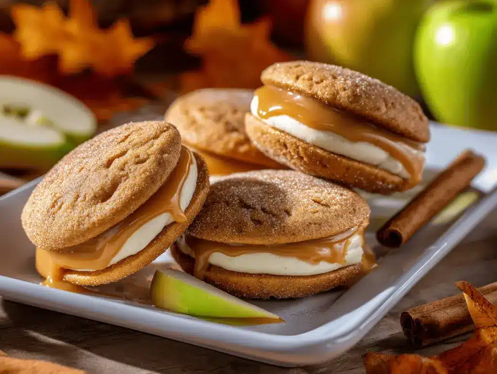 apple cider whoopie pie cookies - featured image