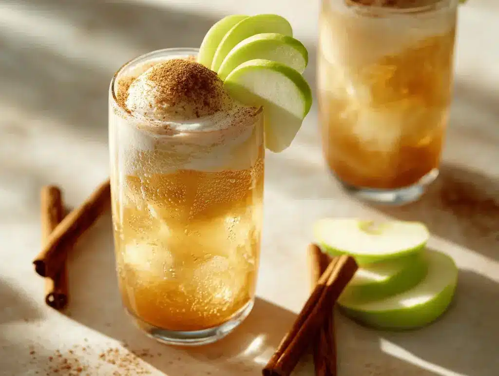 apple cinnamon float mocktail - featured image