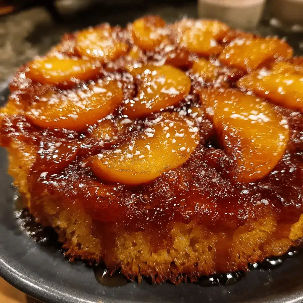 bourbon peach upside down cake preparation steps