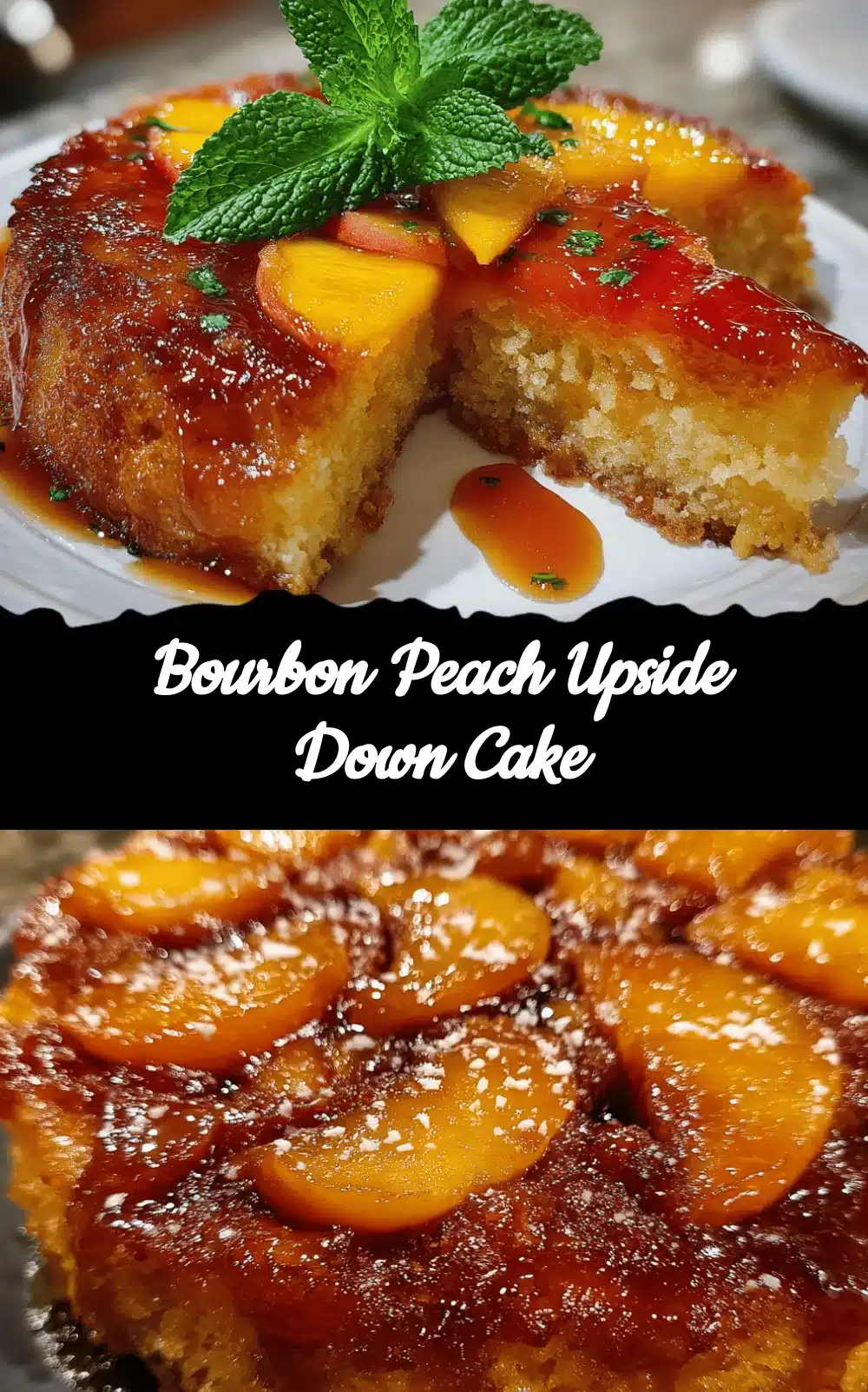 bourbon peach upside down cake recipe