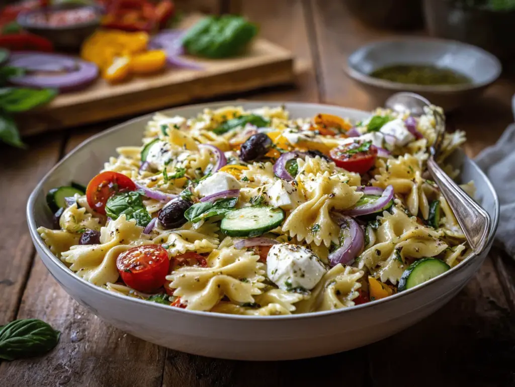 bow tie Italian pasta salad - featured image