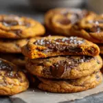 brown butter pumpkin chocolate chip cookies - featured image