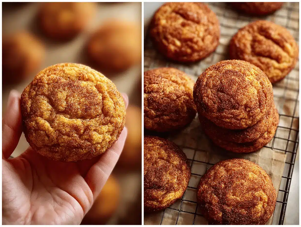 brown butter pumpkin snickerdoodle cookies preparation steps