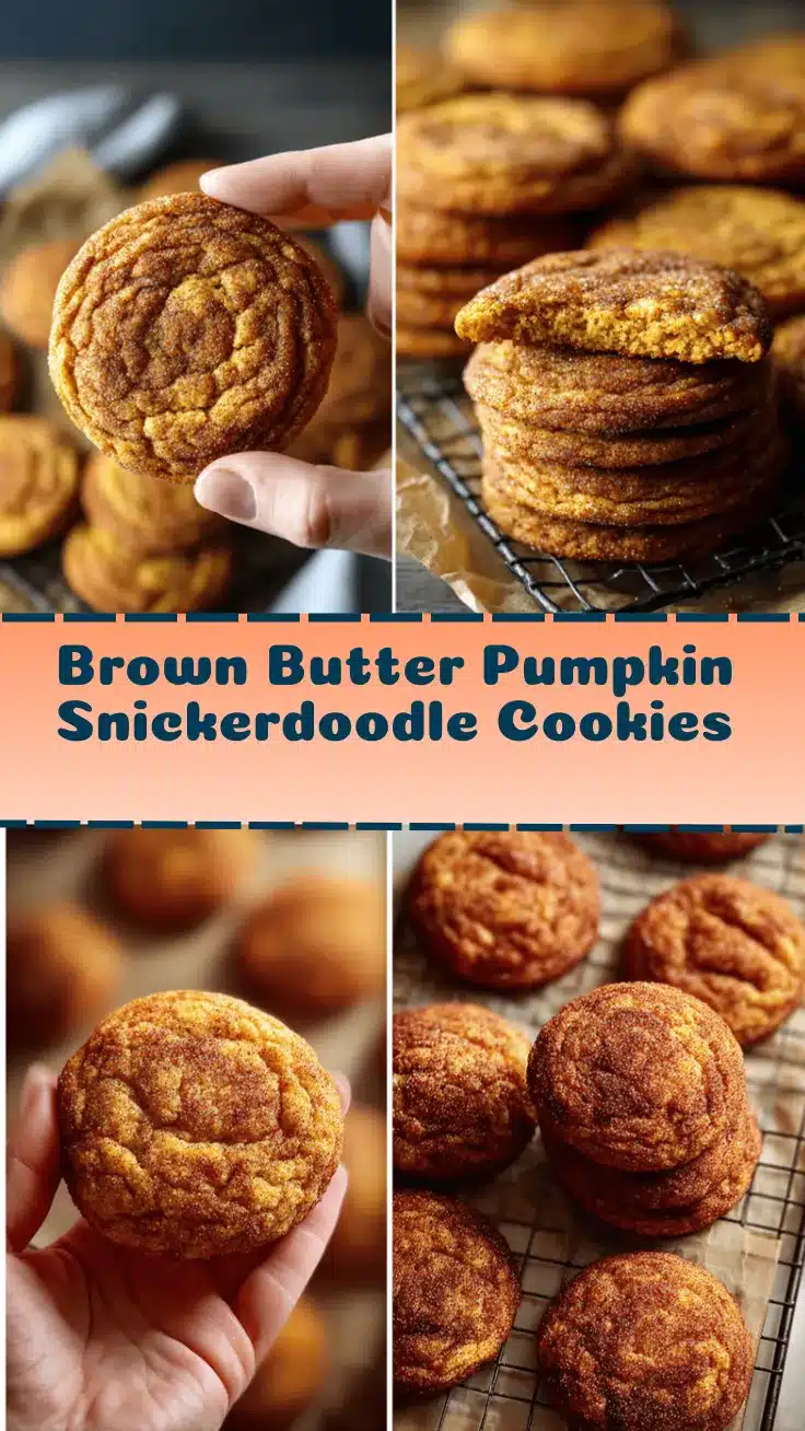 brown butter pumpkin snickerdoodle cookies recipe