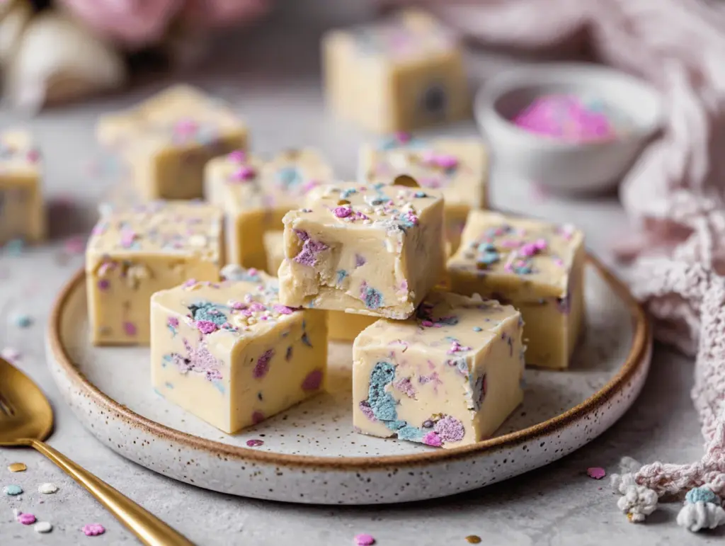 cake batter fudge - featured image