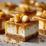 caramel apple cheesecake bars - featured image