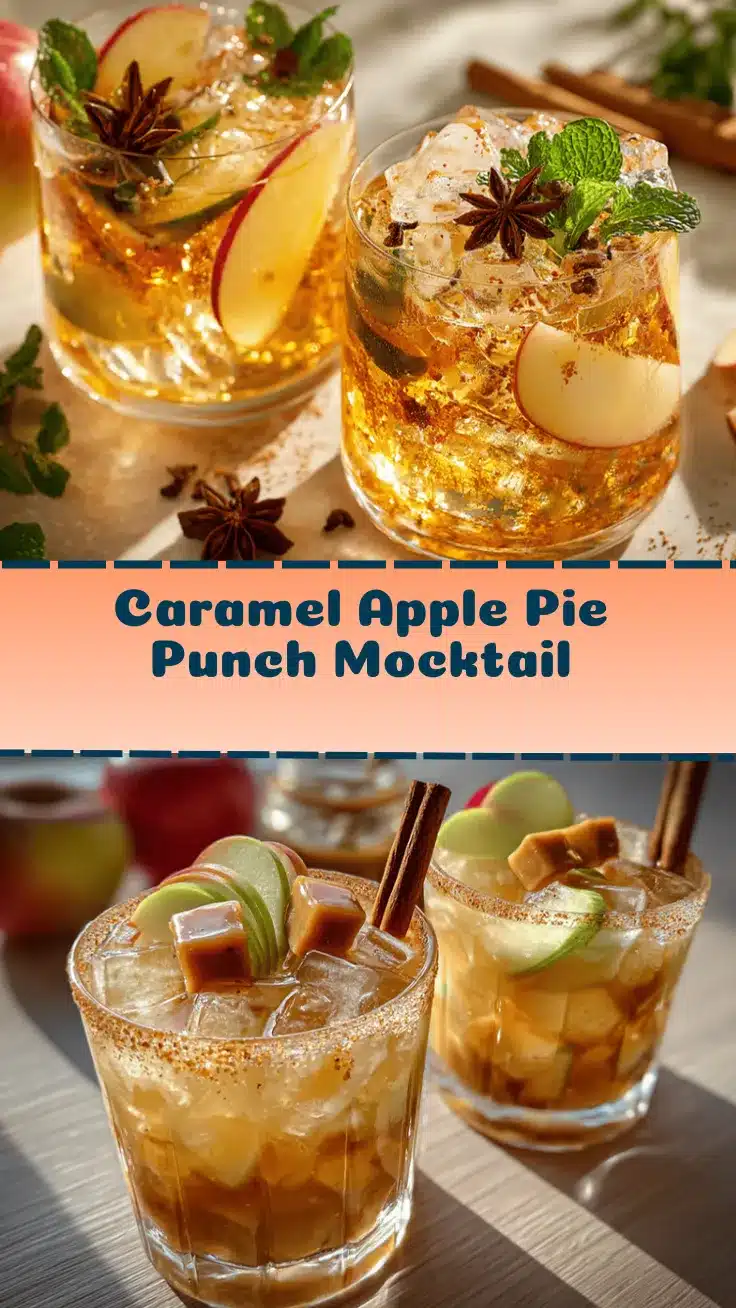 caramel apple pie punch mocktail recipe