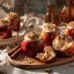 cheesecake stuffed baked apples - featured image