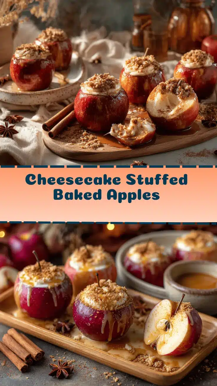 cheesecake stuffed baked apples recipe