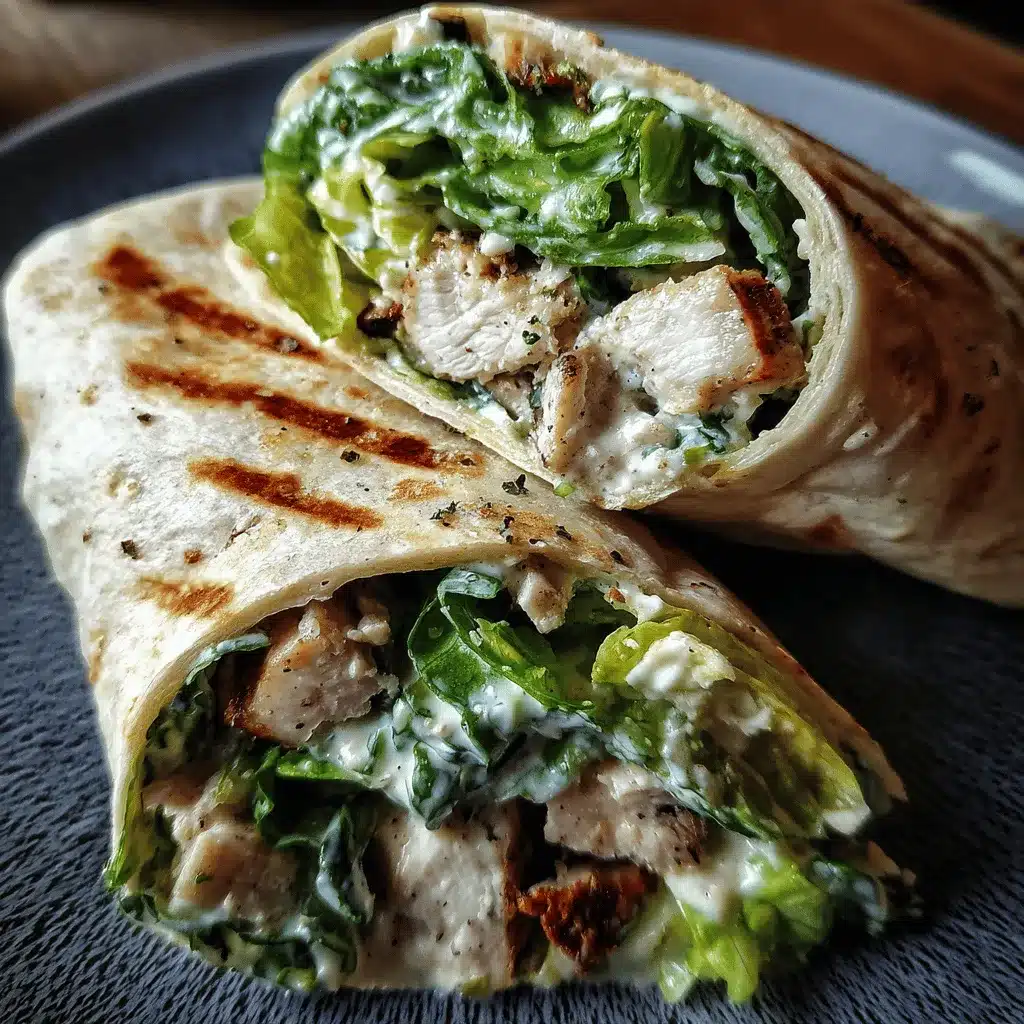 Chicken Caesar Salad Wrap preparation steps