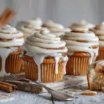 cinnamon roll cupcakes - featured image
