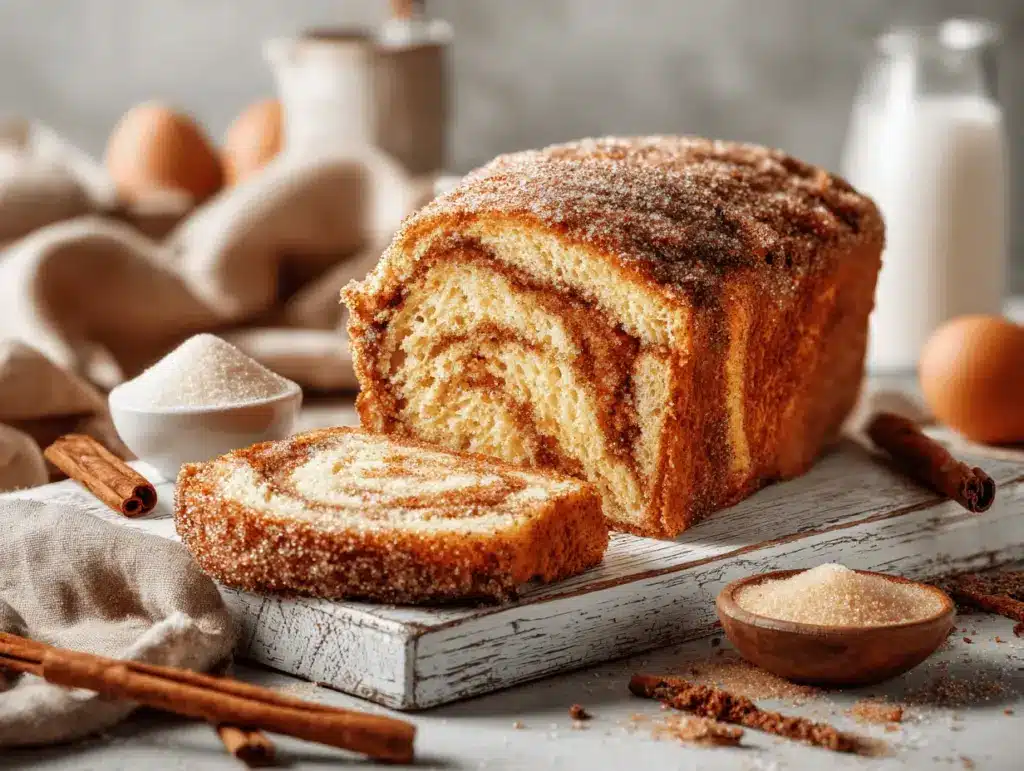 cinnamon sugar donut bread - featured image