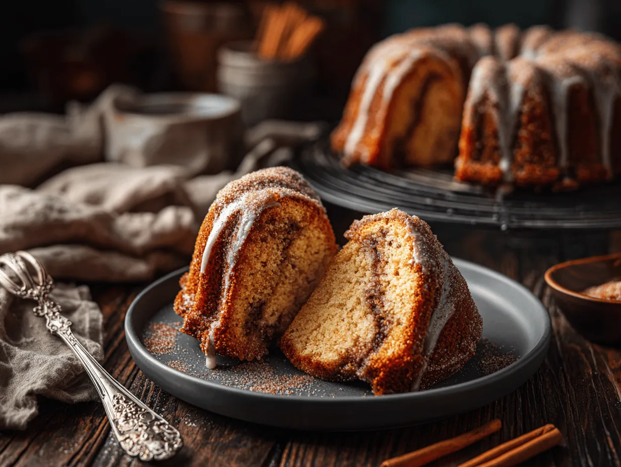 cinnamon swirl Bundt cake preparation steps