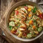 cold chicken pasta salad - featured image