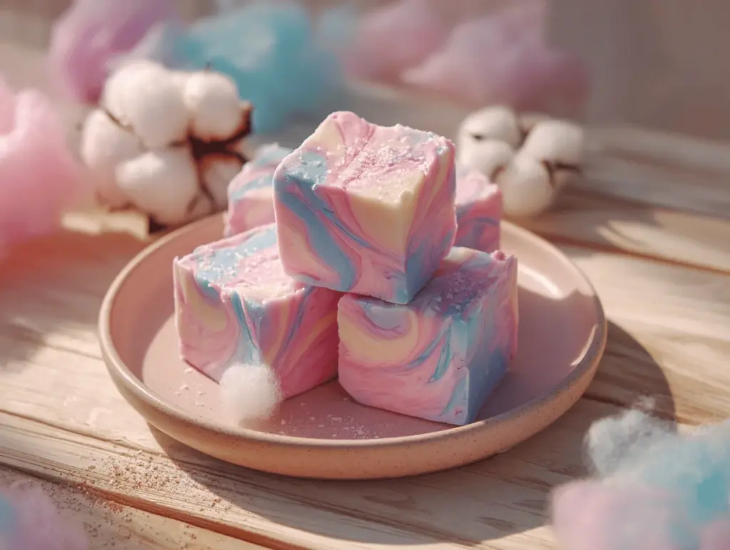 cotton candy fudge - featured image