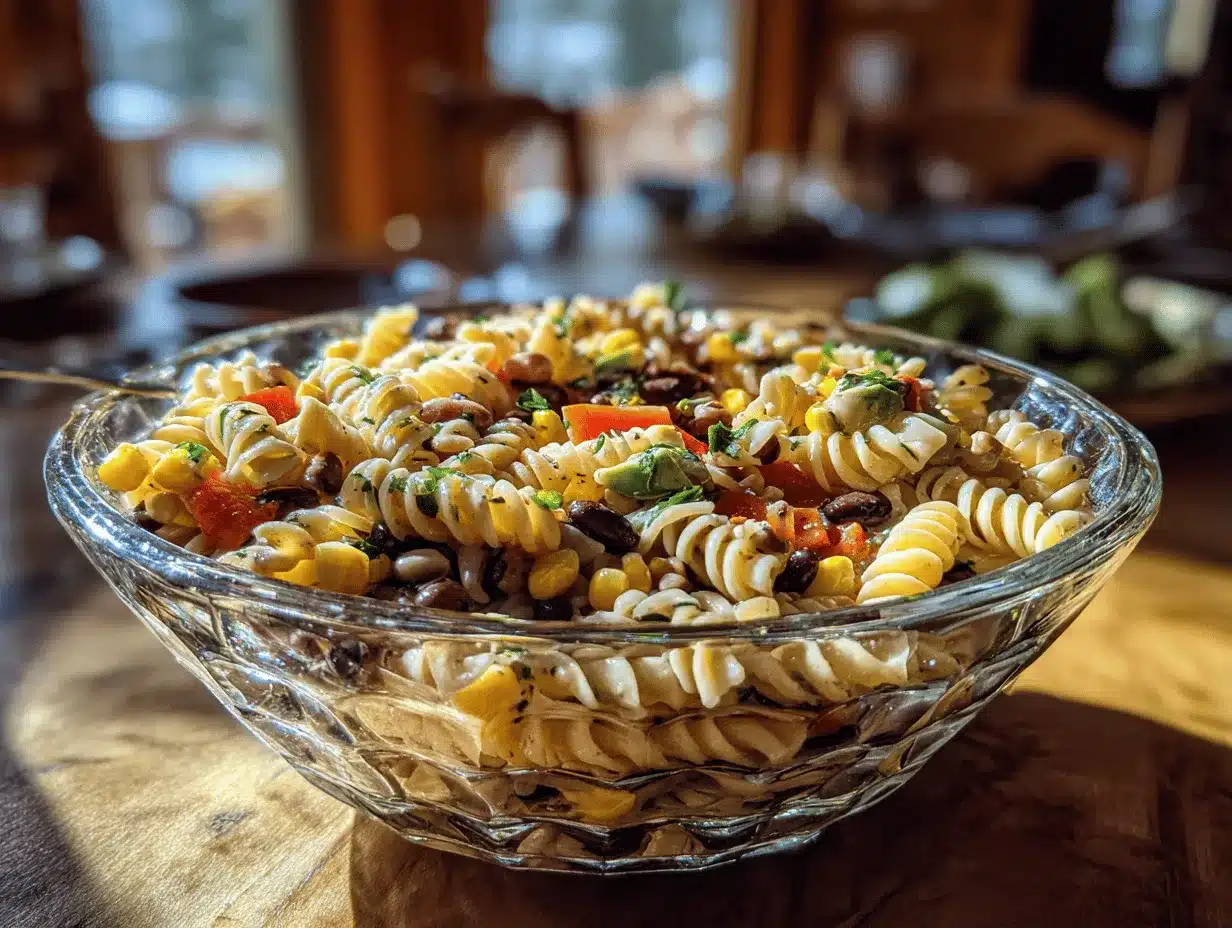 Cowboy Caviar Pasta Salad preparation steps