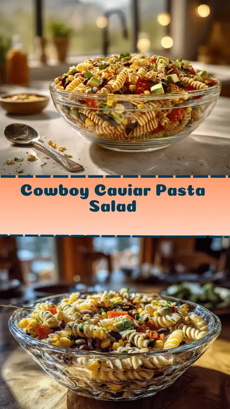 Cowboy Caviar Pasta Salad recipe