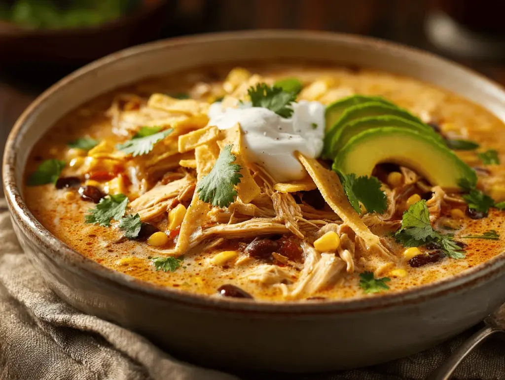 creamy chicken tortilla soup - featured image