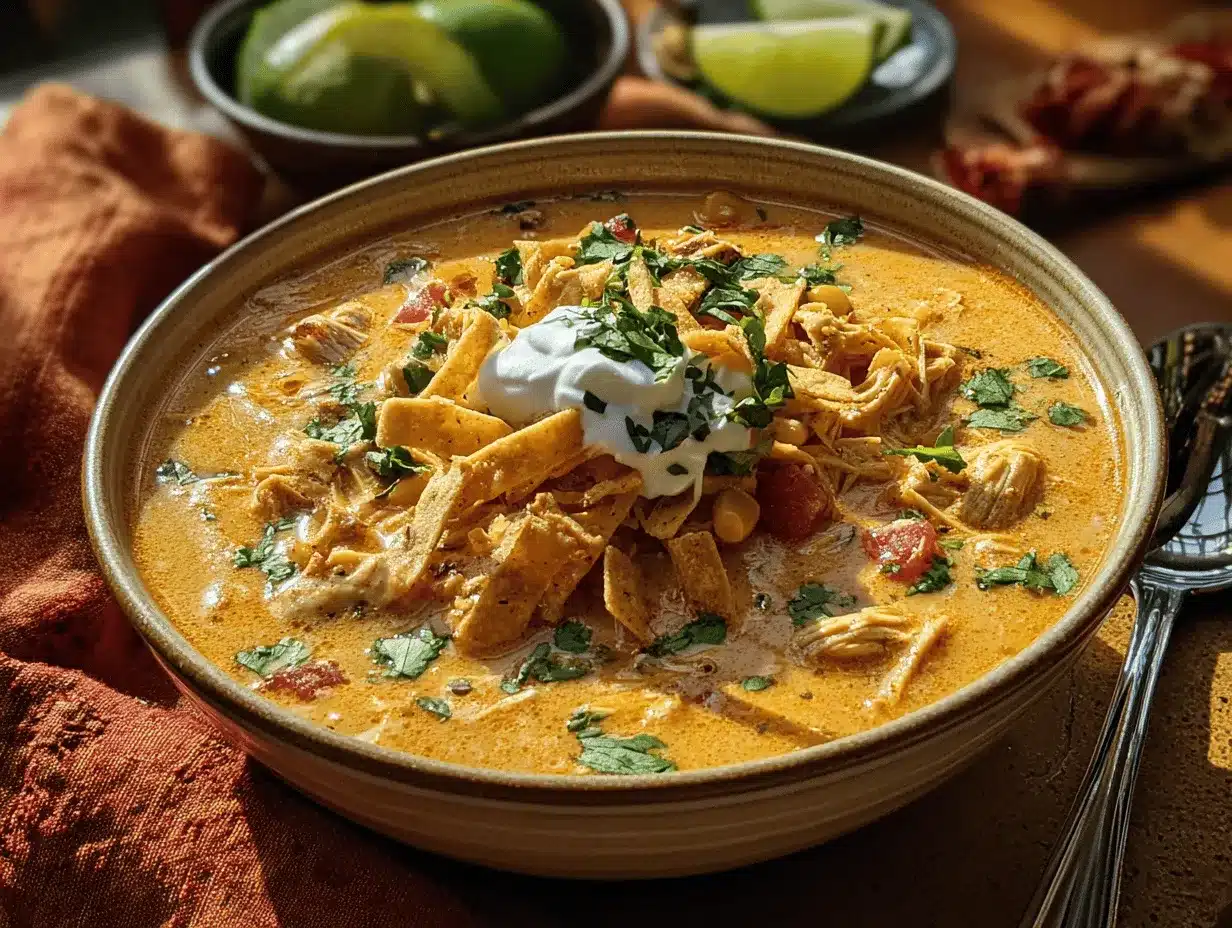 creamy chicken tortilla soup preparation steps