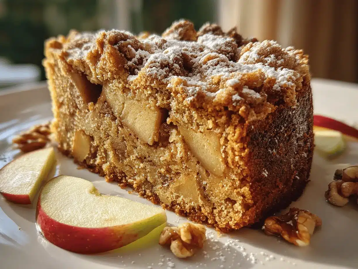 creamy cinnamon apple cake preparation steps