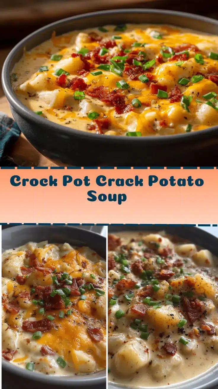 creamy crock pot crack potato soup recipe