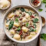 creamy Italian sausage gnocchi soup - featured image