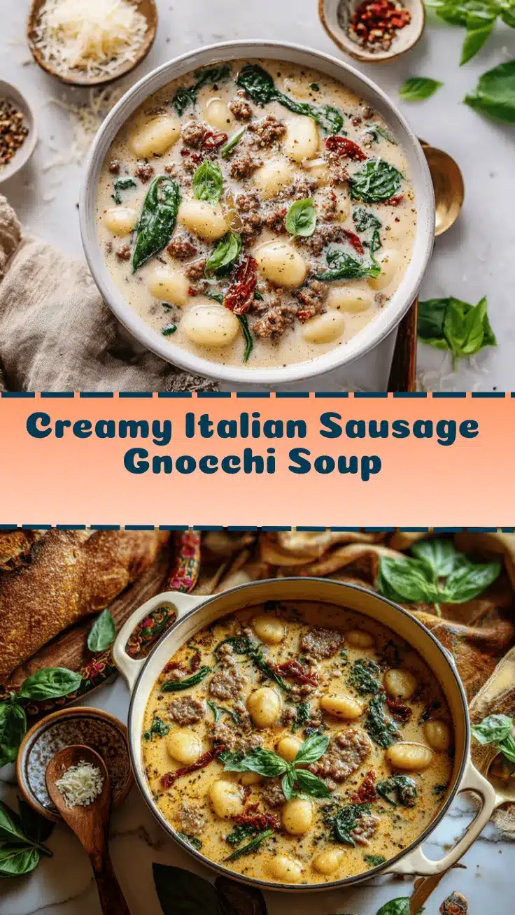 creamy Italian sausage gnocchi soup recipe