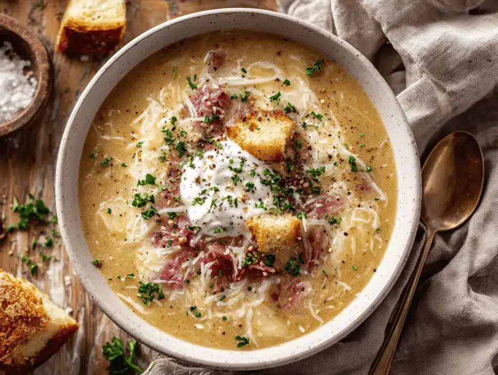 creamy Reuben soup - featured image