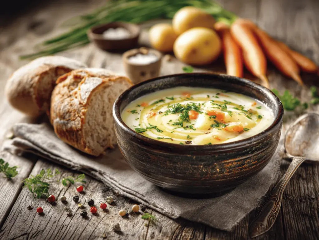 creamy vegetable soup - featured image