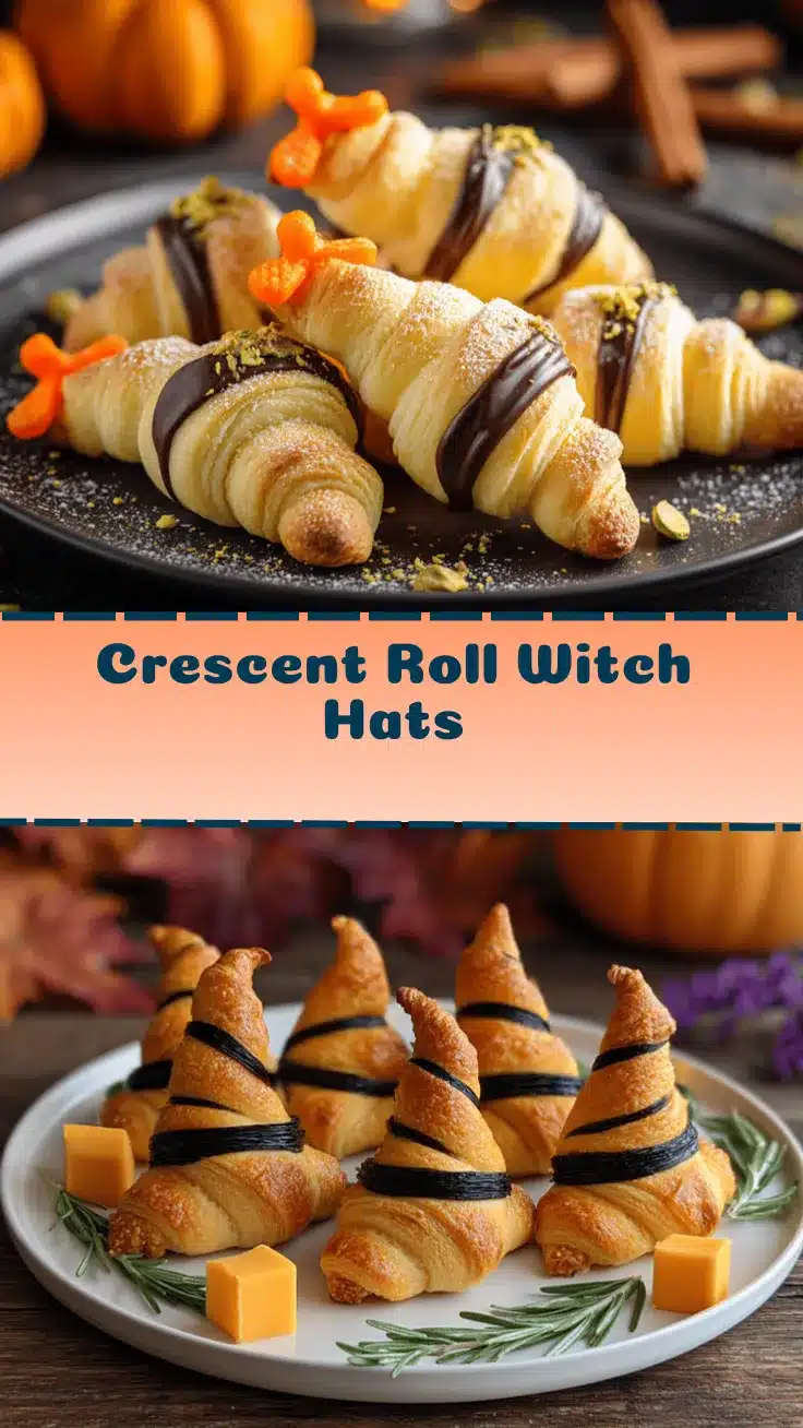 crescent roll witch hats recipe