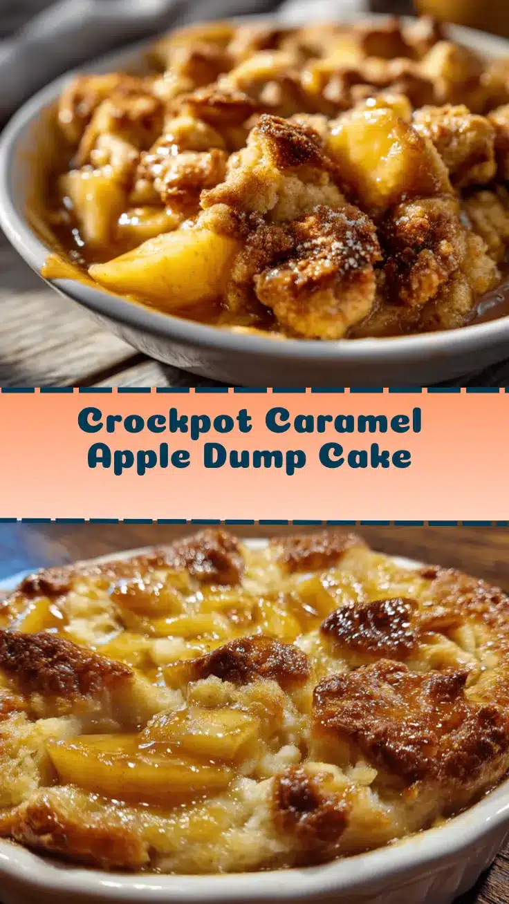 Crockpot Caramel Apple Dump Cake recipe