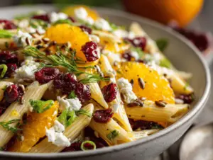feta cranberry penne salad - featured image