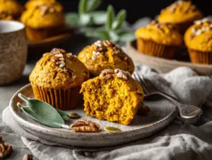 flourless pumpkin muffin recipe - featured image