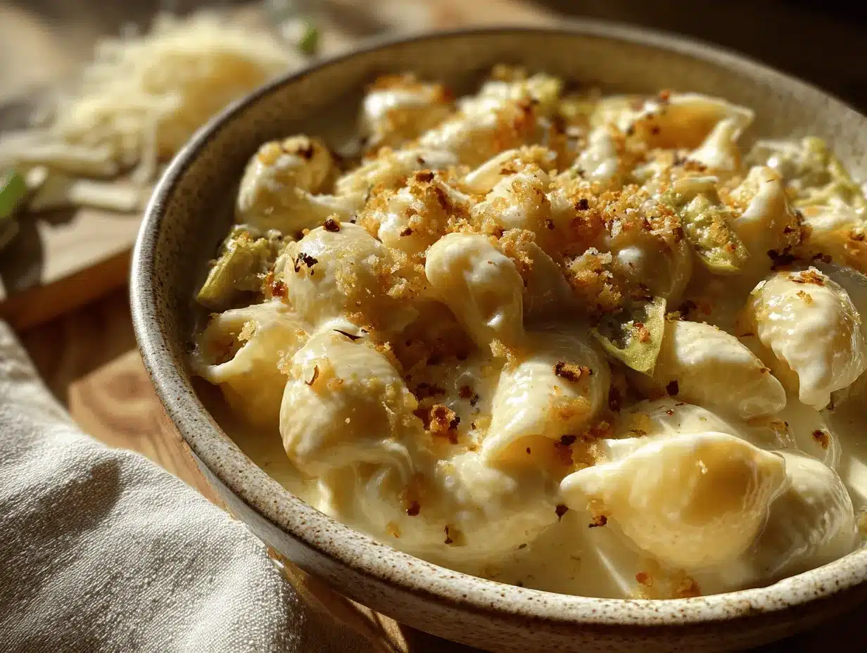 Hatch chile mac and cheese preparation steps
