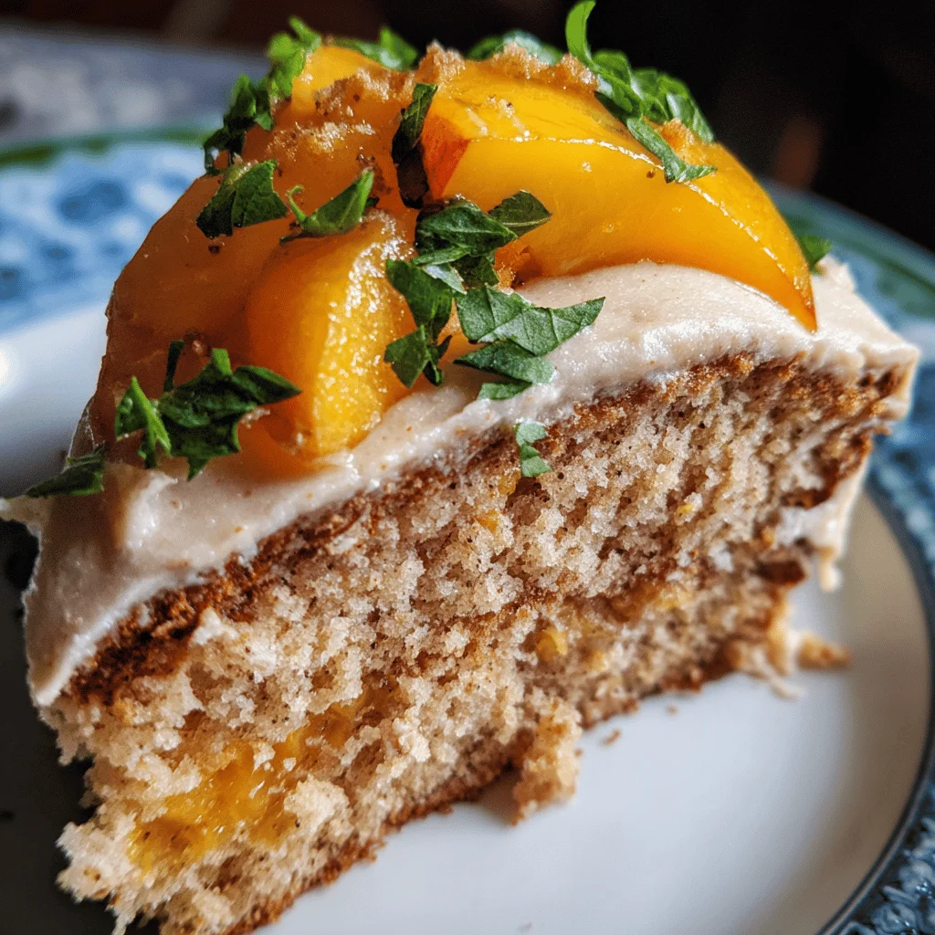 homemade peach cake - featured image