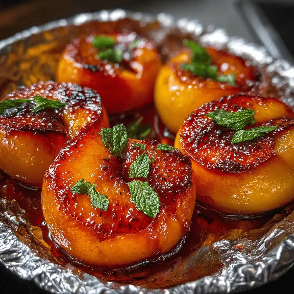 honey roasted peaches in the oven preparation steps