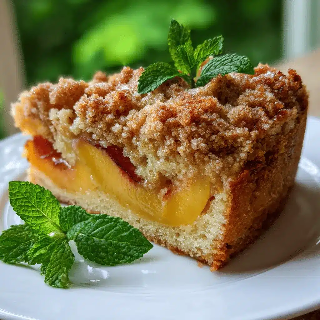 Italian peach crumb cake preparation steps