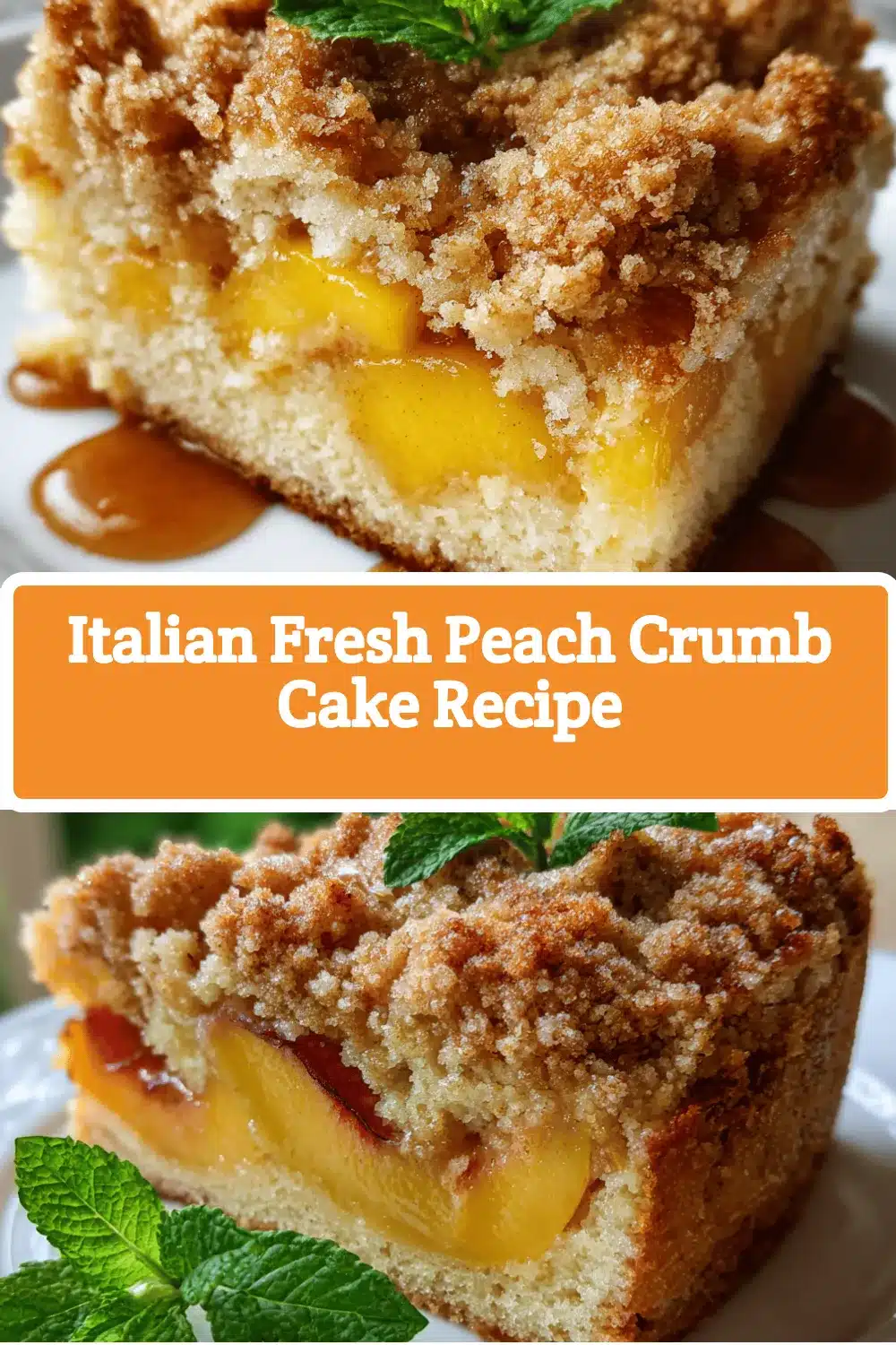 Italian peach crumb cake recipe