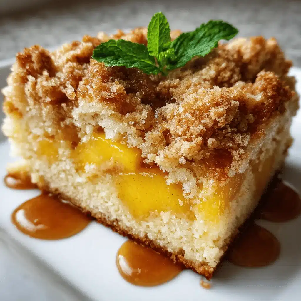 Italian peach crumb cake - featured image