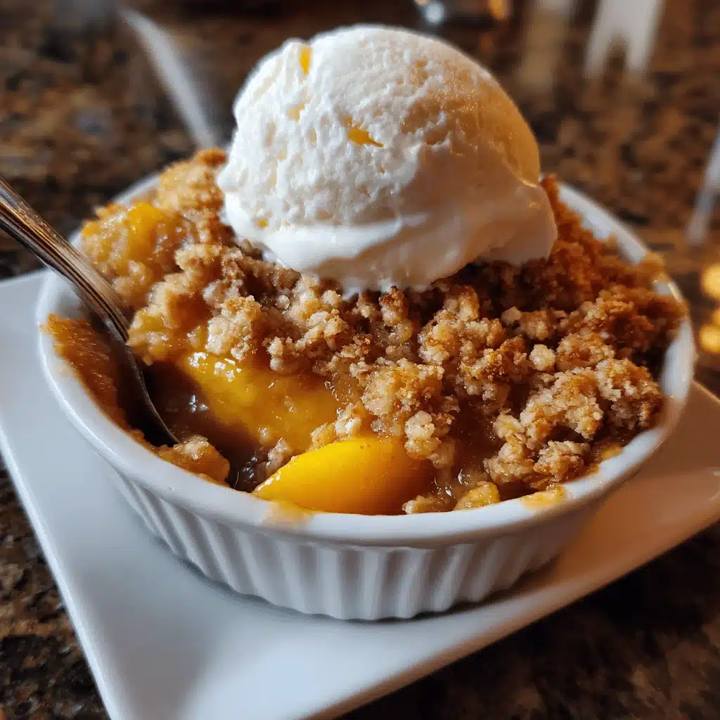 old-fashioned peach crisp - featured image