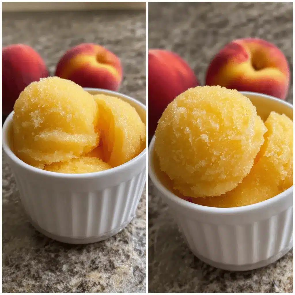 peach sorbet recipe preparation steps