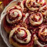 red velvet cinnamon rolls - featured image