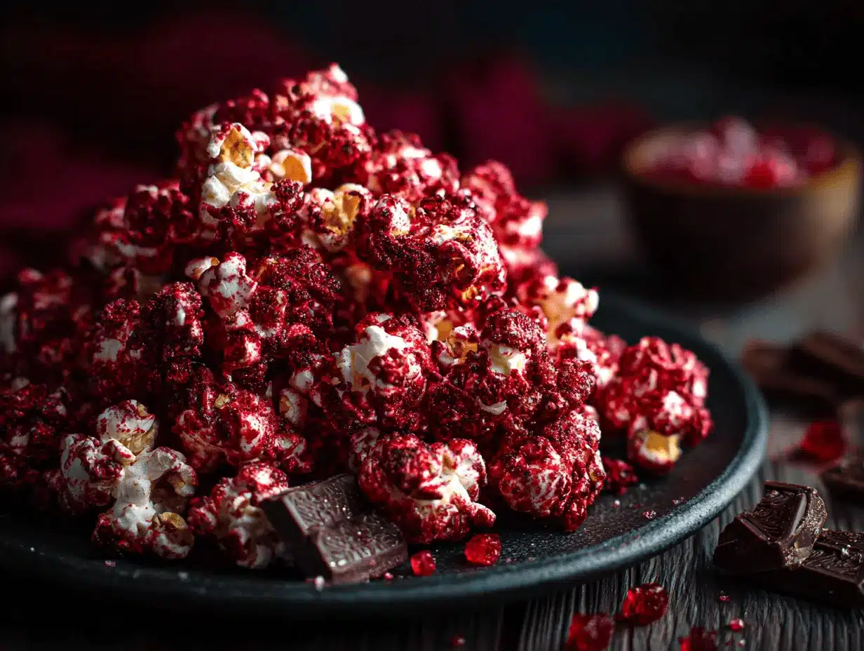 red velvet popcorn preparation steps