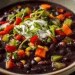 savory black bean soup - featured image